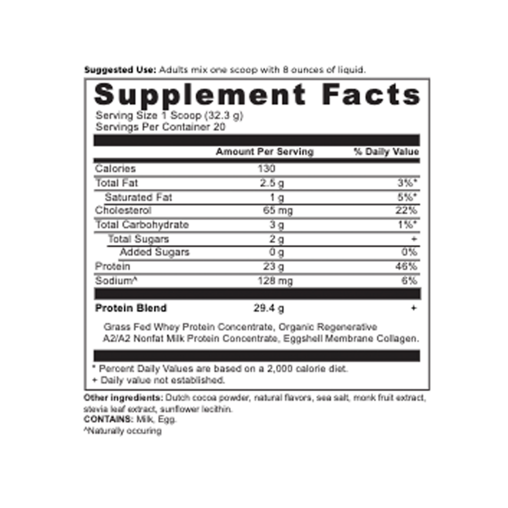 Ancient Nutrition Whey Protein Powder - Chocolate - GrassRoots Store