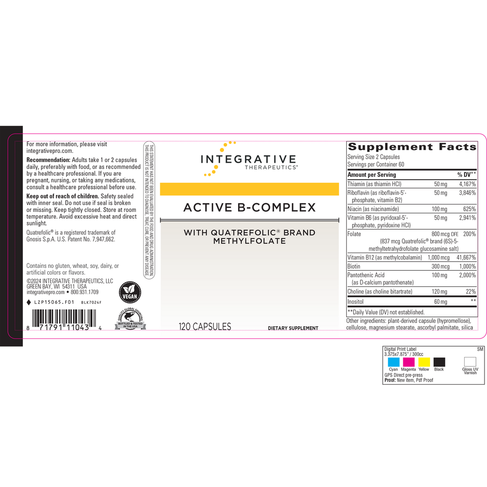 Integrative Therapeutics Active B-Complex 120