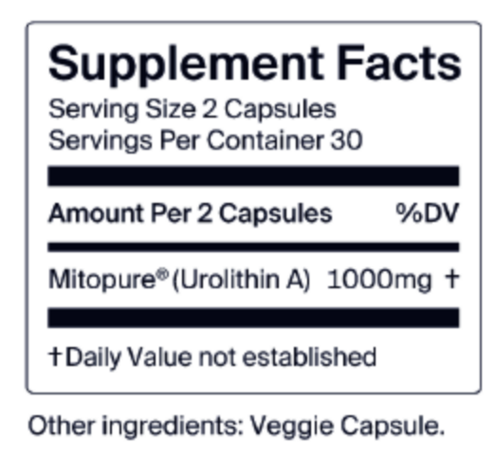 Cellular Longevity PRO, Mitopure (Urolithin A) 1000mg