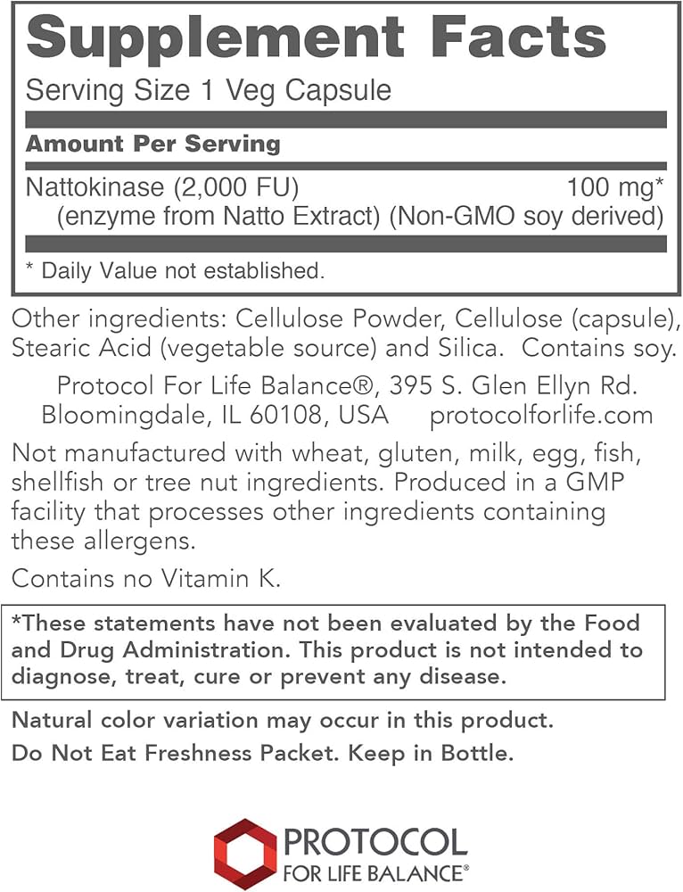 Protocol For Life Balance Nattokinase 2,000 FU - GrassRoots Store