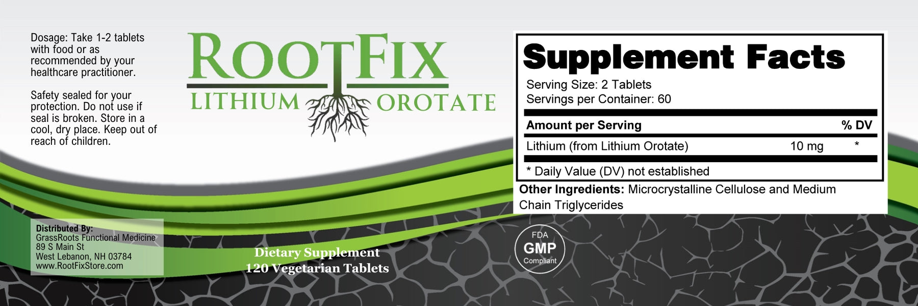 RootFix Lithium Orotate - GrassRoots Store