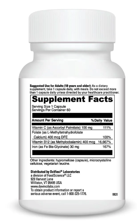 DaVinci Iron Bis-Glycinate (RootFix Iron Plus) - GrassRoots Store