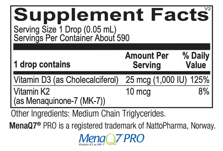 Orthomolecular Liquid Vitamin D3 with K2